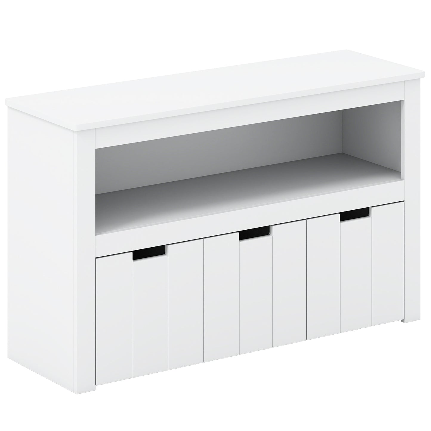 Kid Toy Storage Cabinet 3 Drawer Chest with Wheels Large Storage Cube Shelf-White\, White Kids Storage at Gallery Canada