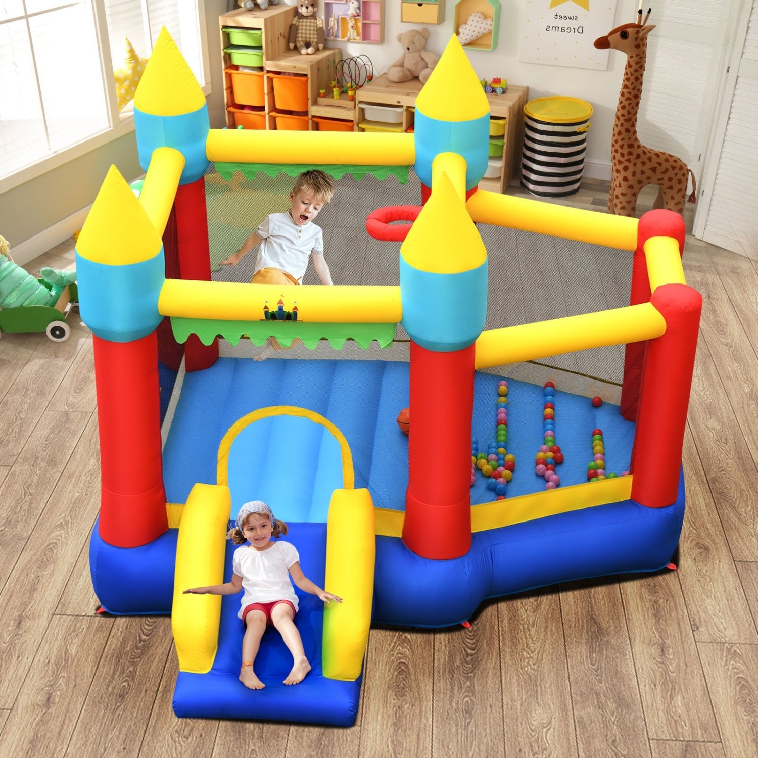 Kid's Inflatable Bouncer, Jumping Area, 480W Blower Bounce House at Gallery Canada