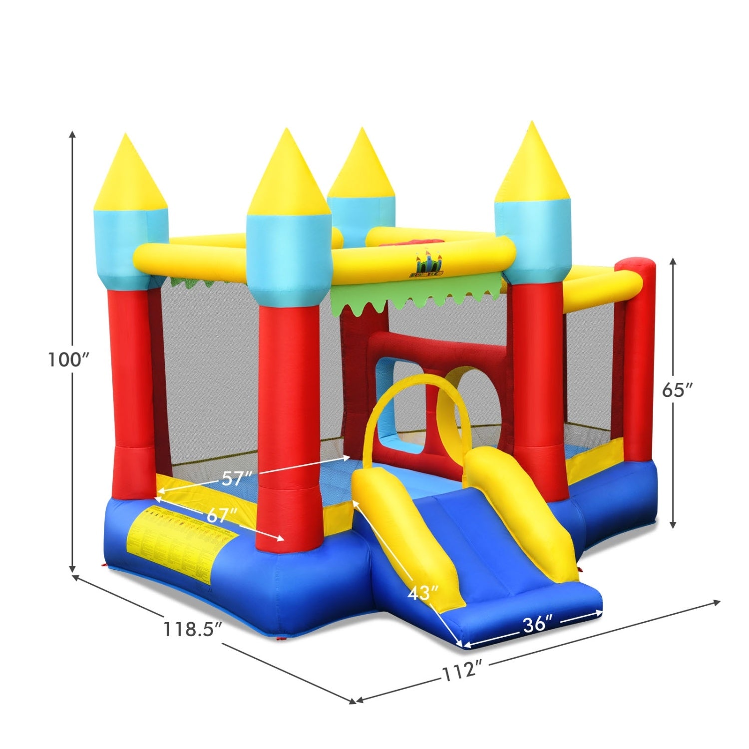 Kid's Inflatable Bouncer, Jumping Area, 480W Blower Bounce House at Gallery Canada