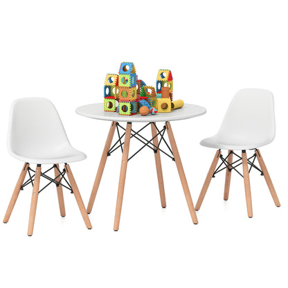 Kids Dining Table Set, 2 Armless Chairs, White Kids Table & Chair Sets at Gallery Canada