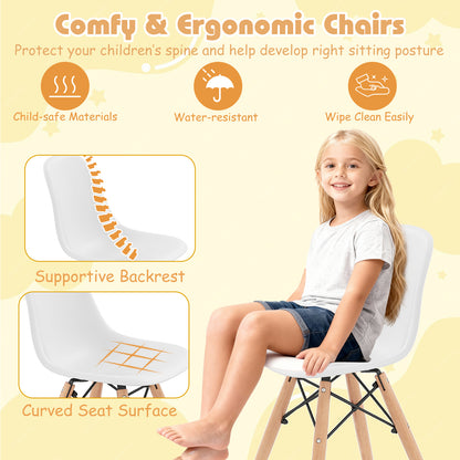 Kids Dining Table Set, 2 Armless Chairs, White Kids Table & Chair Sets at Gallery Canada