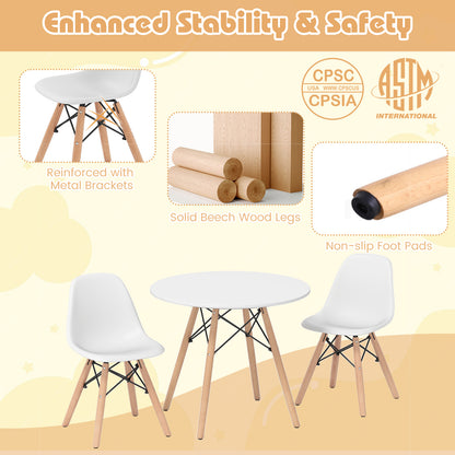 Kids Dining Table Set, 2 Armless Chairs, White Kids Table & Chair Sets at Gallery Canada