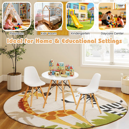 Kids Dining Table Set, 2 Armless Chairs, White Kids Table & Chair Sets at Gallery Canada