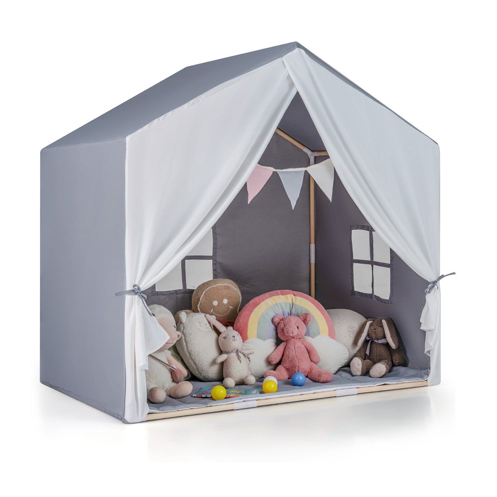 Kids Play Tent With Washable Cotton Mat, Gray Play Tents & Playhouse at Gallery Canada