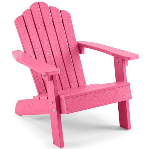Kids Adirondack Chair, All-Weather Outdoor, Pink
