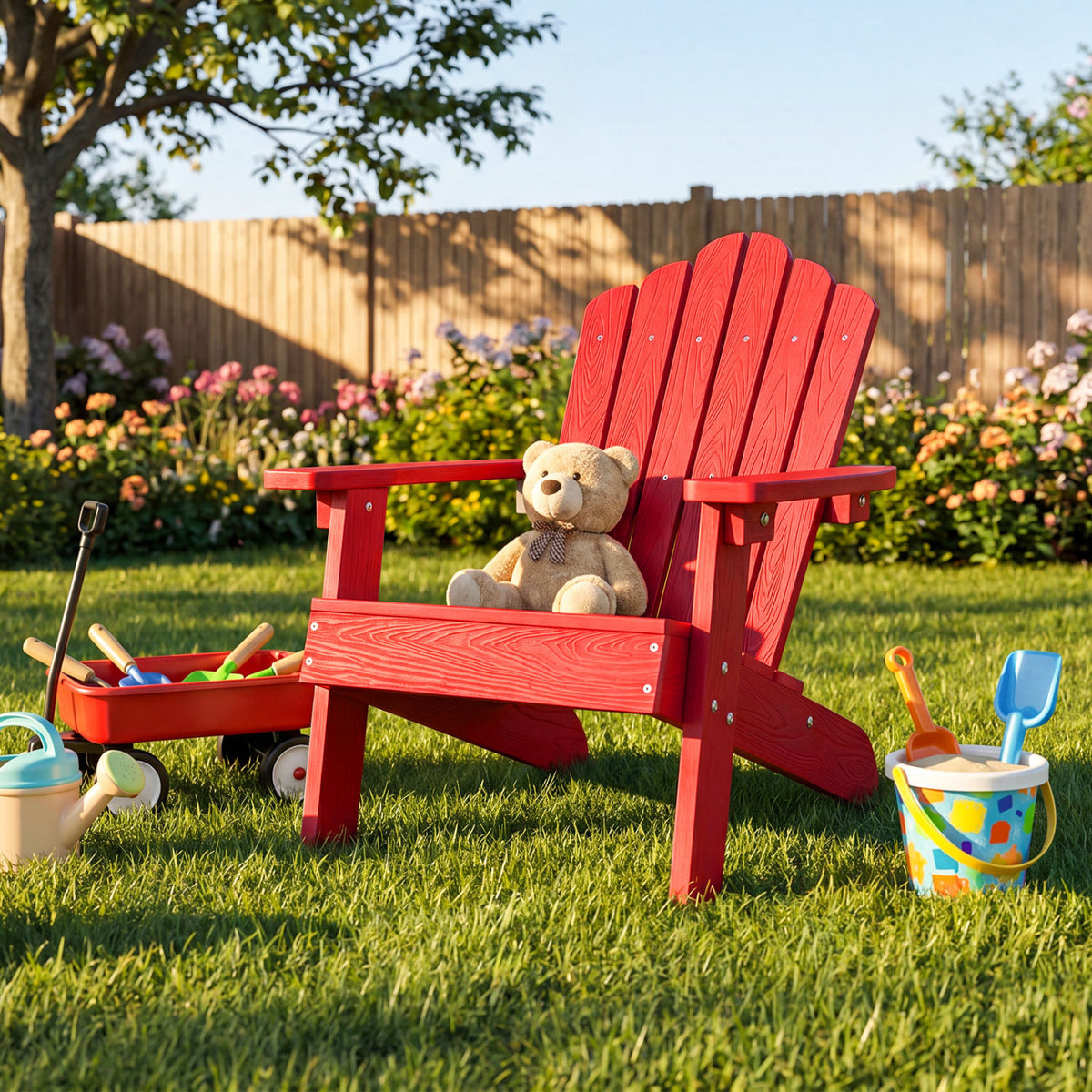 Kids Adirondack Chair, All-Weather Outdoor, Red Kids Chairs & Seating at Gallery Canada