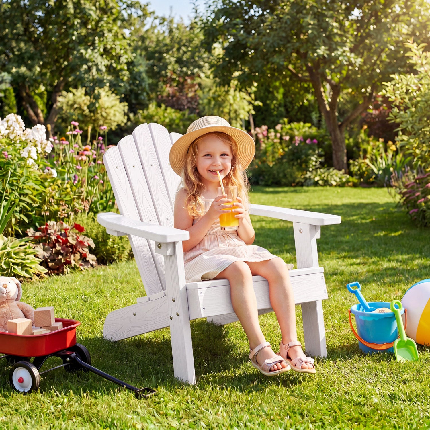 Kids Adirondack Chair, Outdoor, Weather-Resistant, White Kids Chairs & Seating at Gallery Canada