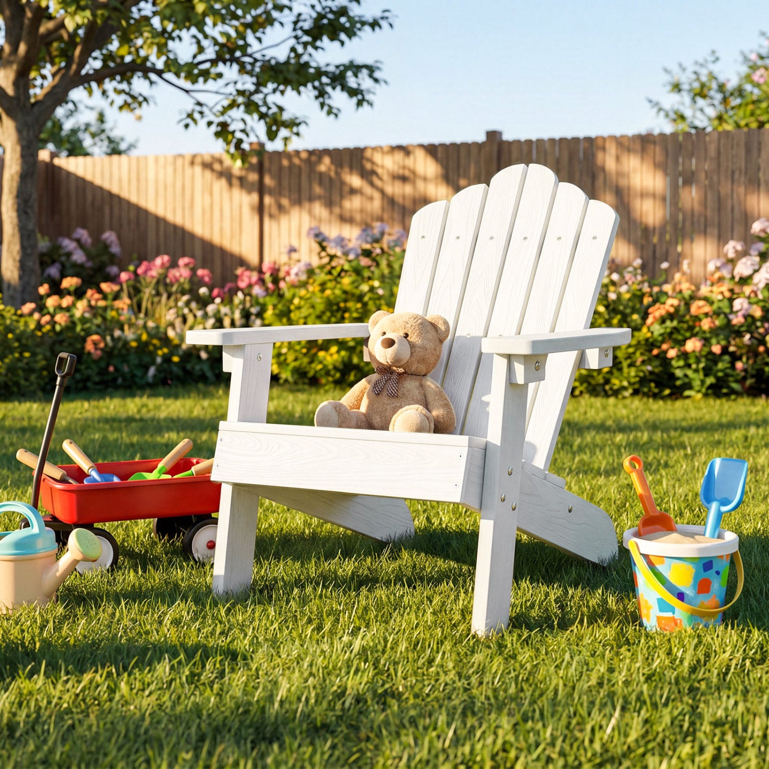 Kids Adirondack Chair, Outdoor, Weather-Resistant, White Kids Chairs & Seating at Gallery Canada
