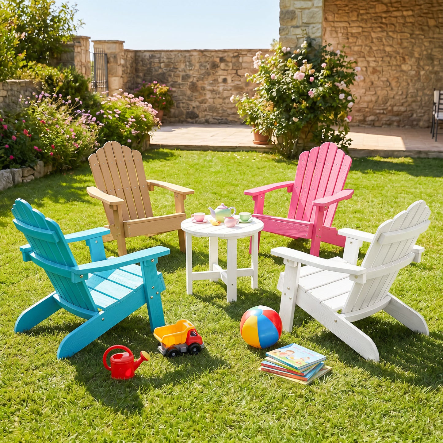 Kids Adirondack Chair, Outdoor, Weather-Resistant, White Kids Chairs & Seating at Gallery Canada