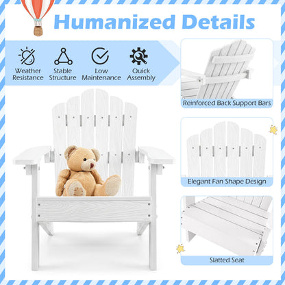 Kids Adirondack Chair, Outdoor, Weather-Resistant, White Kids Chairs & Seating at Gallery Canada