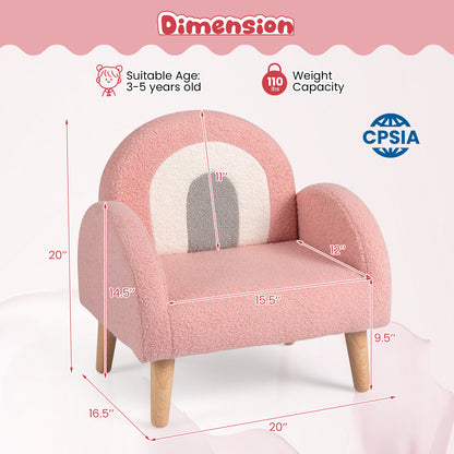 Kids Armchair with Comfy Backrest and Armrests, Pink Kids Chairs & Seating at Gallery Canada