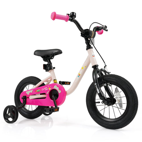 Kids Bike for 3-7 Years Old Boys and Girls 12/14/16-Inch Children Bicycle-Pink 12 Inch, Pink