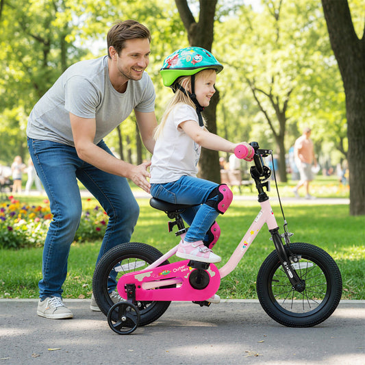 Kids Bike For 3-7 Years Old, 12 Inch, Children Bicycle, Pink