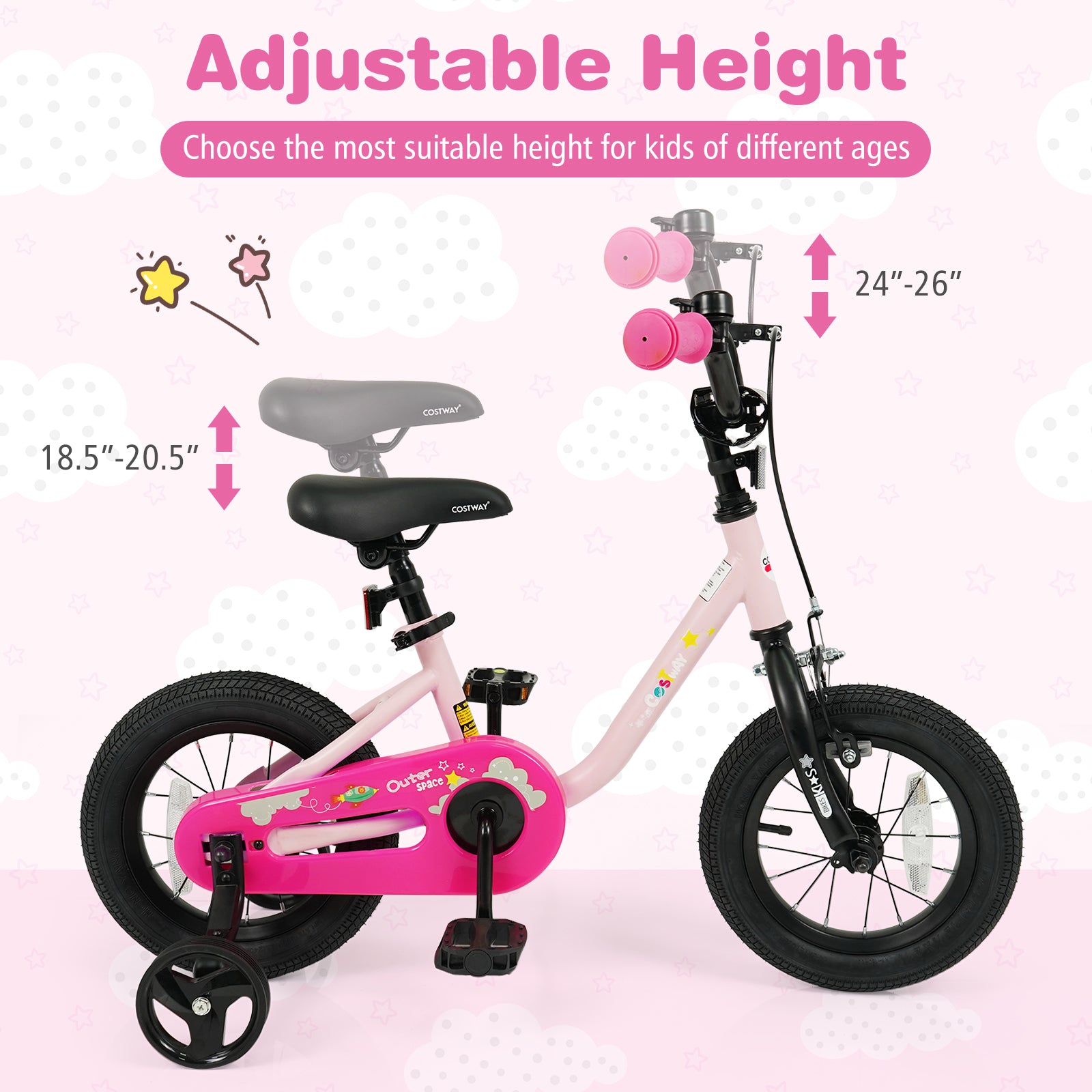 Kids Bike For 3-7 Years Old, 12 Inch, Children Bicycle, Pink Kids Bike at Gallery Canada