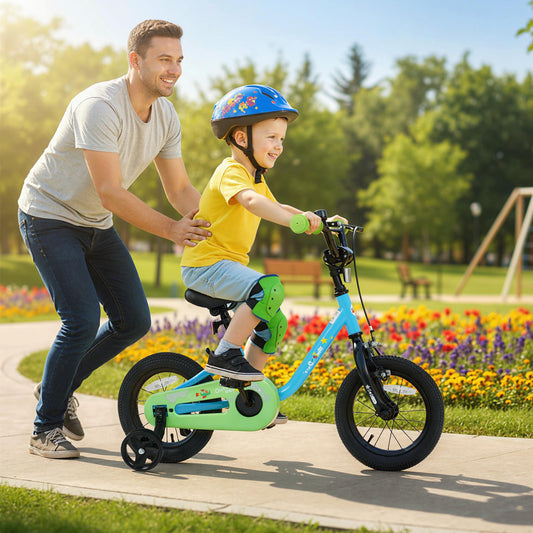 Kids Bike For 3-7 Years Old, 12 Inches, Blue