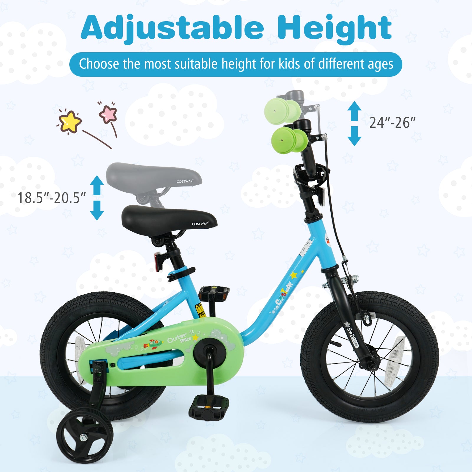 Kids Bike For 3-7 Years Old, 12 Inches, Blue Kids Bike at Gallery Canada