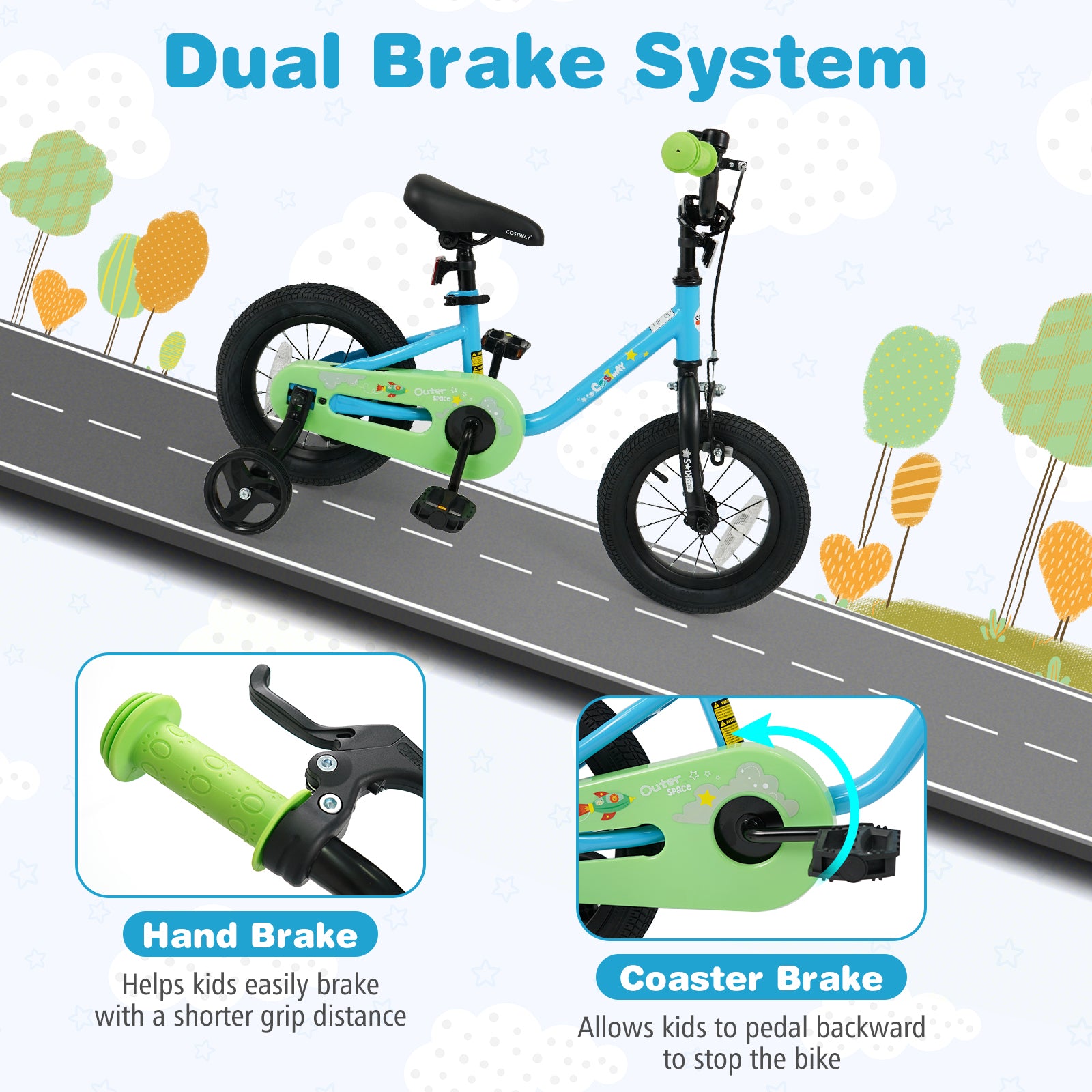 Kids Bike For 3-7 Years Old, 12 Inches, Blue Kids Bike at Gallery Canada