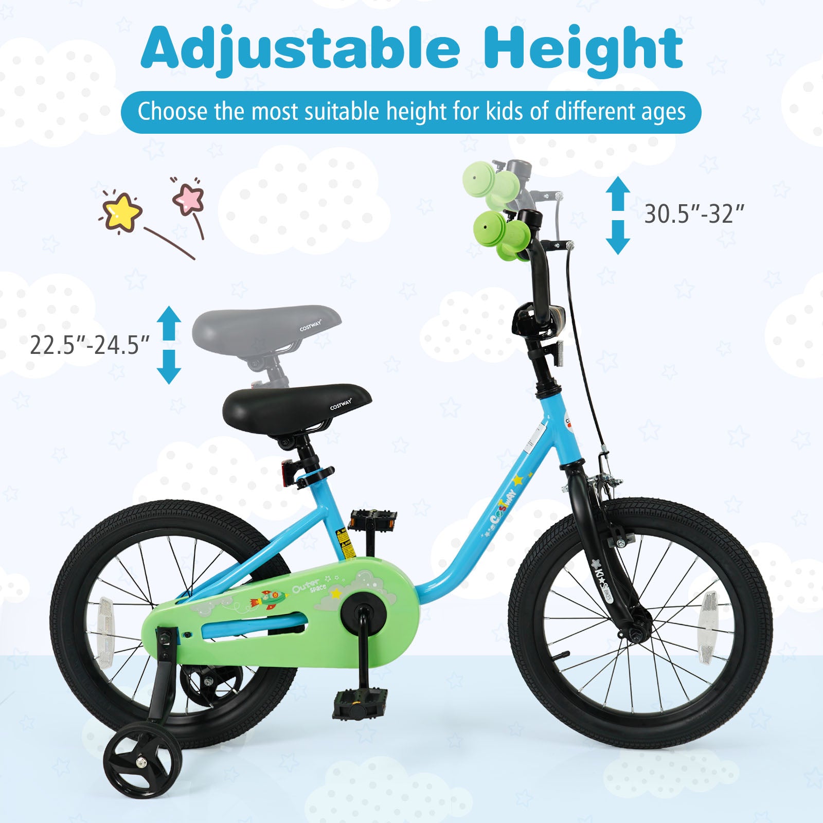 12/14/16-Inch Kids Bike For 3-7 Years, Blue Kids Bike at Gallery Canada