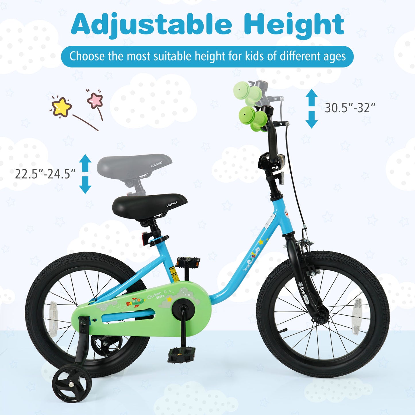 12/14/16-Inch Kids Bike For 3-7 Years, Blue Kids Bike at Gallery Canada