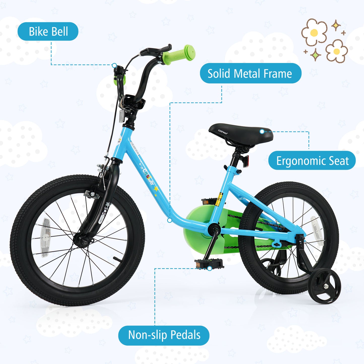 12/14/16-Inch Kids Bike For 3-7 Years, Blue Kids Bike at Gallery Canada
