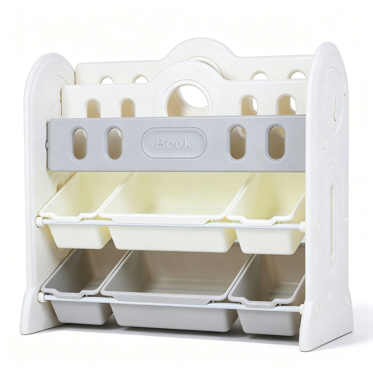 Kids Bookshelf With 2 Front-Facing Racks, Toy Storage Organizer Kids Storage at Gallery Canada