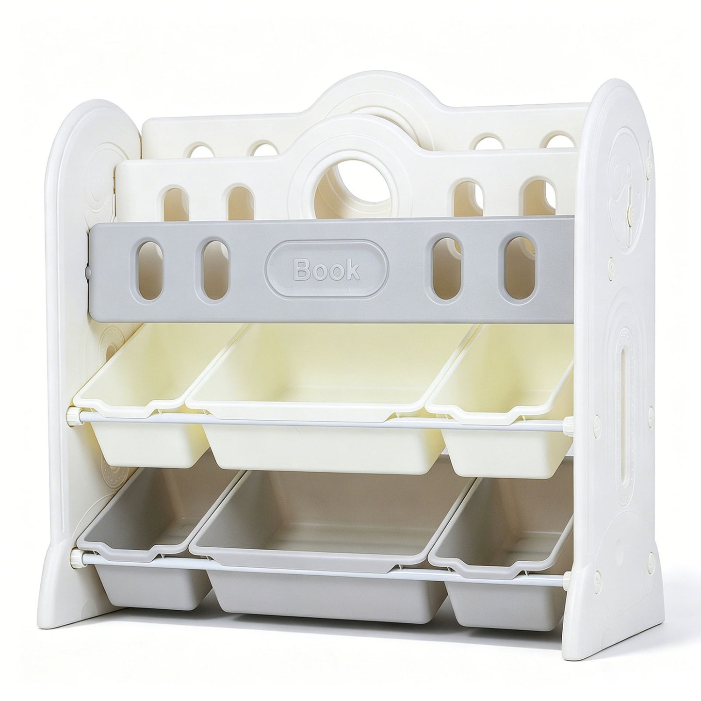 Kids Bookshelf With 2 Front-Facing Racks, Toy Storage Organizer Kids Storage at Gallery Canada