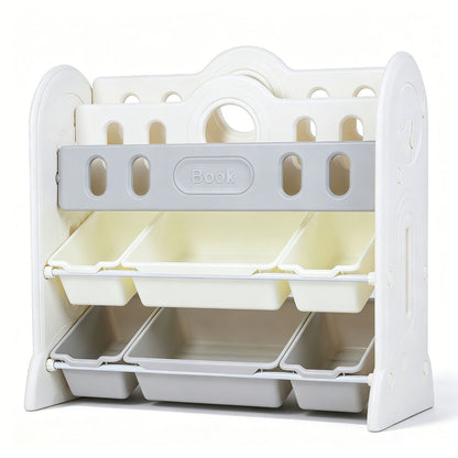Kids Bookshelf With 2 Front-Facing Racks, Toy Storage Organizer Kids Storage at Gallery Canada