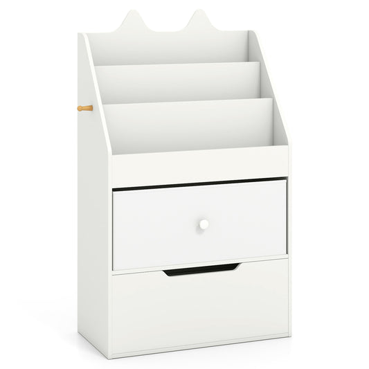 Kids Bookshelf And Toy Storage Organizer, White Bookcases White at Gallery Canada
