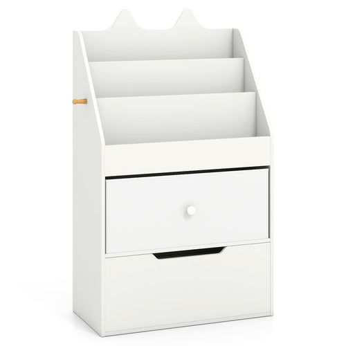 Kids Bookshelf And Toy Storage Organizer, White