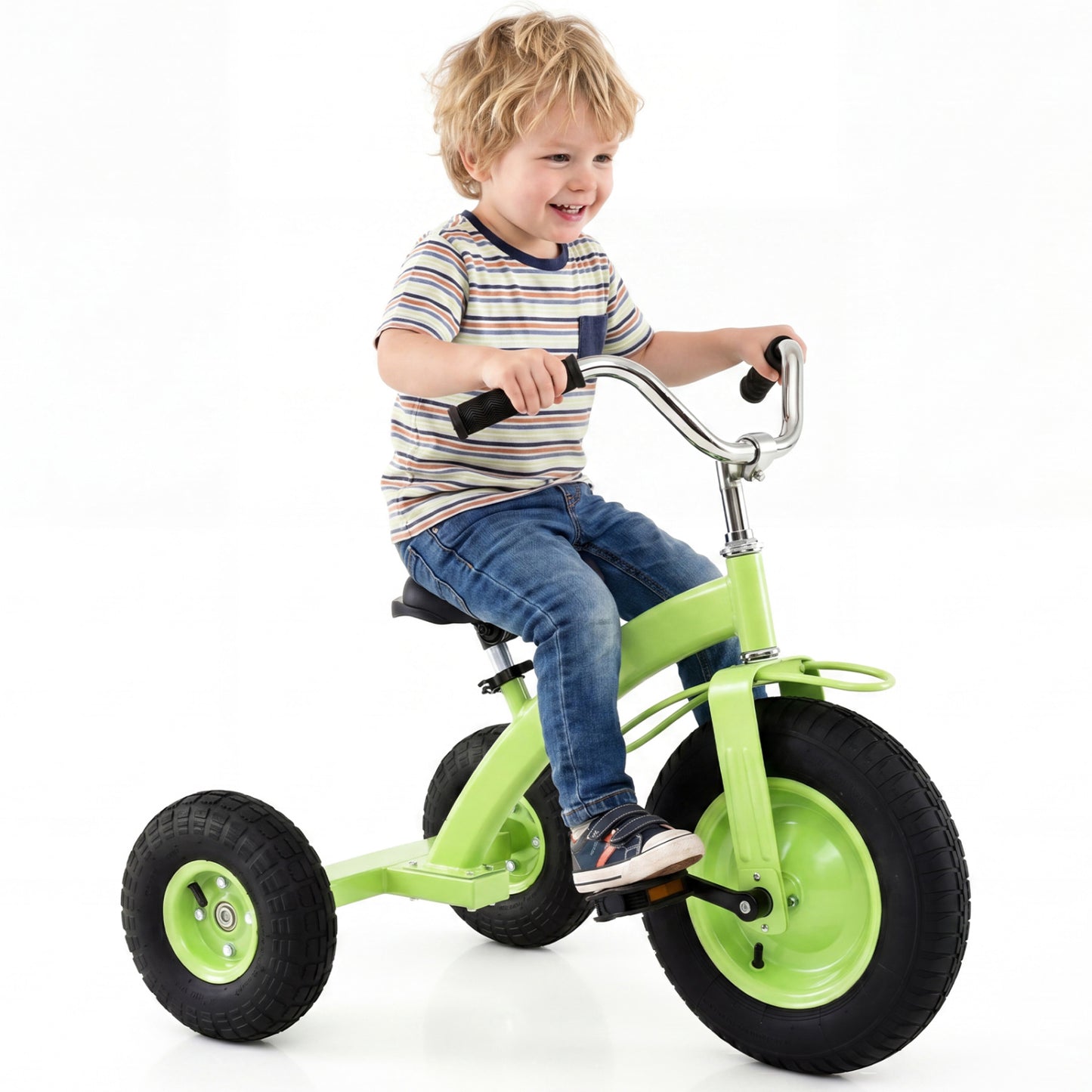 Kids Carbon Steel Bike with 15 Inch Inflatable Rubber Tires, Green Kids Bike at Gallery Canada