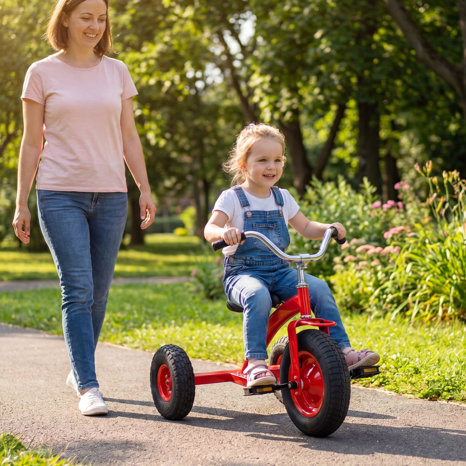 Kids Carbon Steel Bike with 15 Inch Inflatable Rubber Tires, Red Kids Bike at Gallery Canada