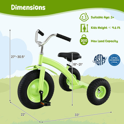 Kids Carbon Steel Bike with 15 Inch Inflatable Rubber Tires, Green Kids Bike at Gallery Canada
