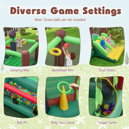 6-In-1 Inflatable Castle With Trampoline, 735W Blower Bounce House at Gallery Canada