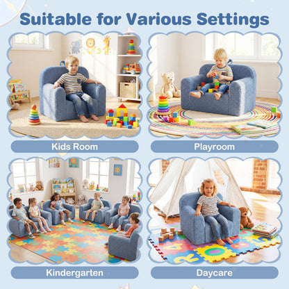 Kids Portable Toddler Sofa, Anti-Slip Base, Blue Kids Chairs & Seating at Gallery Canada