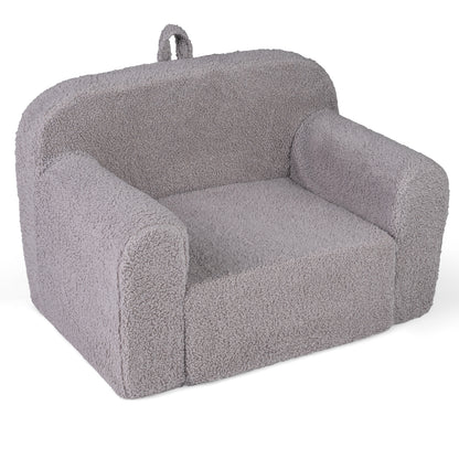 Portable Toddler Sofa With Anti-Slip Base, Gray Kids Chairs & Seating Gray at Gallery Canada