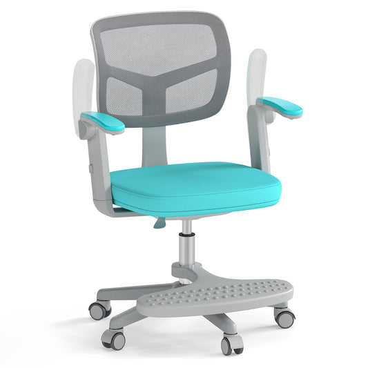 Kids Desk Chair, Adjustable Height, Armrest, Footrest, Green Kids Chairs & Seating Green at Gallery Canada