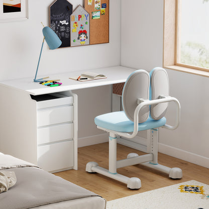 Kids Desk Chair Children Study Chair with Double Back Support and Adjustable Height, Blue Kids Chairs & Seating at Gallery Canada