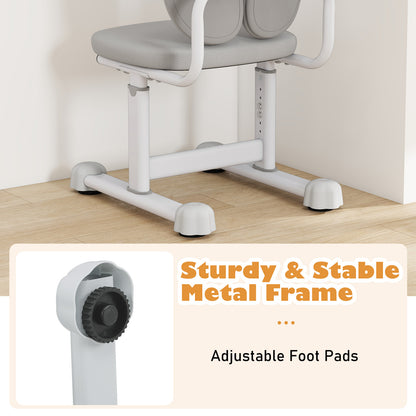 Kids Desk Chair Children Study Chair with Double Back Support and Adjustable Height, Gray Kids Chairs & Seating at Gallery Canada