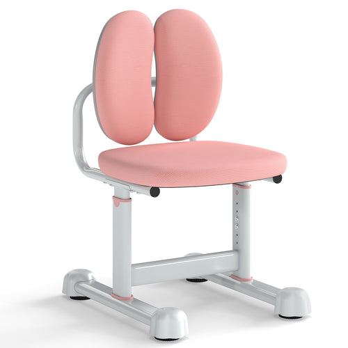 Kids Desk Chair, Adjustable Height, Double Back Support, Pink