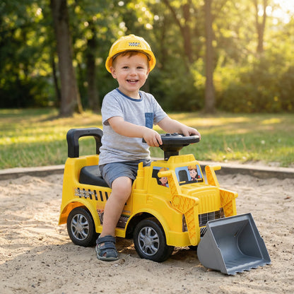 Kids Digger Ride on Truck with Shovel and Under-Seat Compartment Push & Pedal Ride On Toys at Gallery Canada