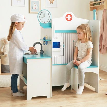 Kids Doctor Play Set with Adjustable Height Bar, Blue Play Kitchen Sets at Gallery Canada
