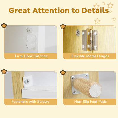 Kids Dollhouse Bookshelf House-shaped Bookcase Children Toy Storage Organizer, Natural Kids Storage at Gallery Canada