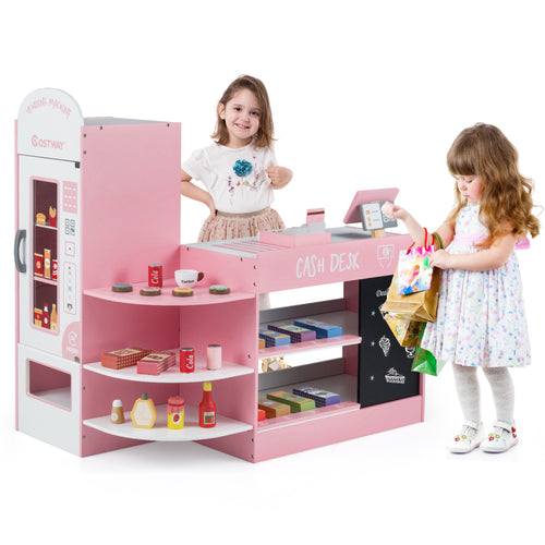 Kids Grocery Store Playset, Pink