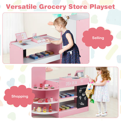 Kids Grocery Store Playset, Pink