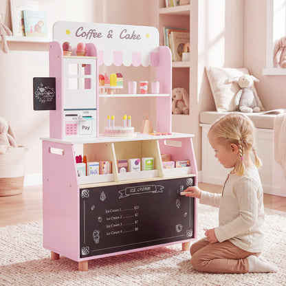 Kids Ice Cream Shop with 27 Accessories and Ice Cream Machine for Ages 3+, Pink Play Kitchen Sets at Gallery Canada