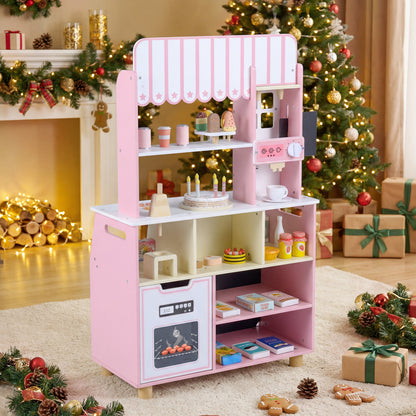 Kids Ice Cream Shop with 27 Accessories and Ice Cream Machine for Ages 3+, Pink Play Kitchen Sets at Gallery Canada