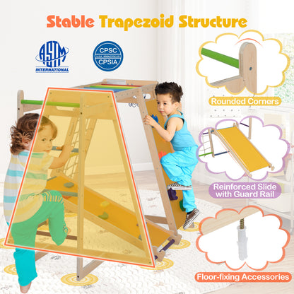 Kids Indoor Playground 6-in-1 Jungle Gym for 3-14 Years Olds-Rainbow, Multicolor Climbers & Slides at Gallery Canada