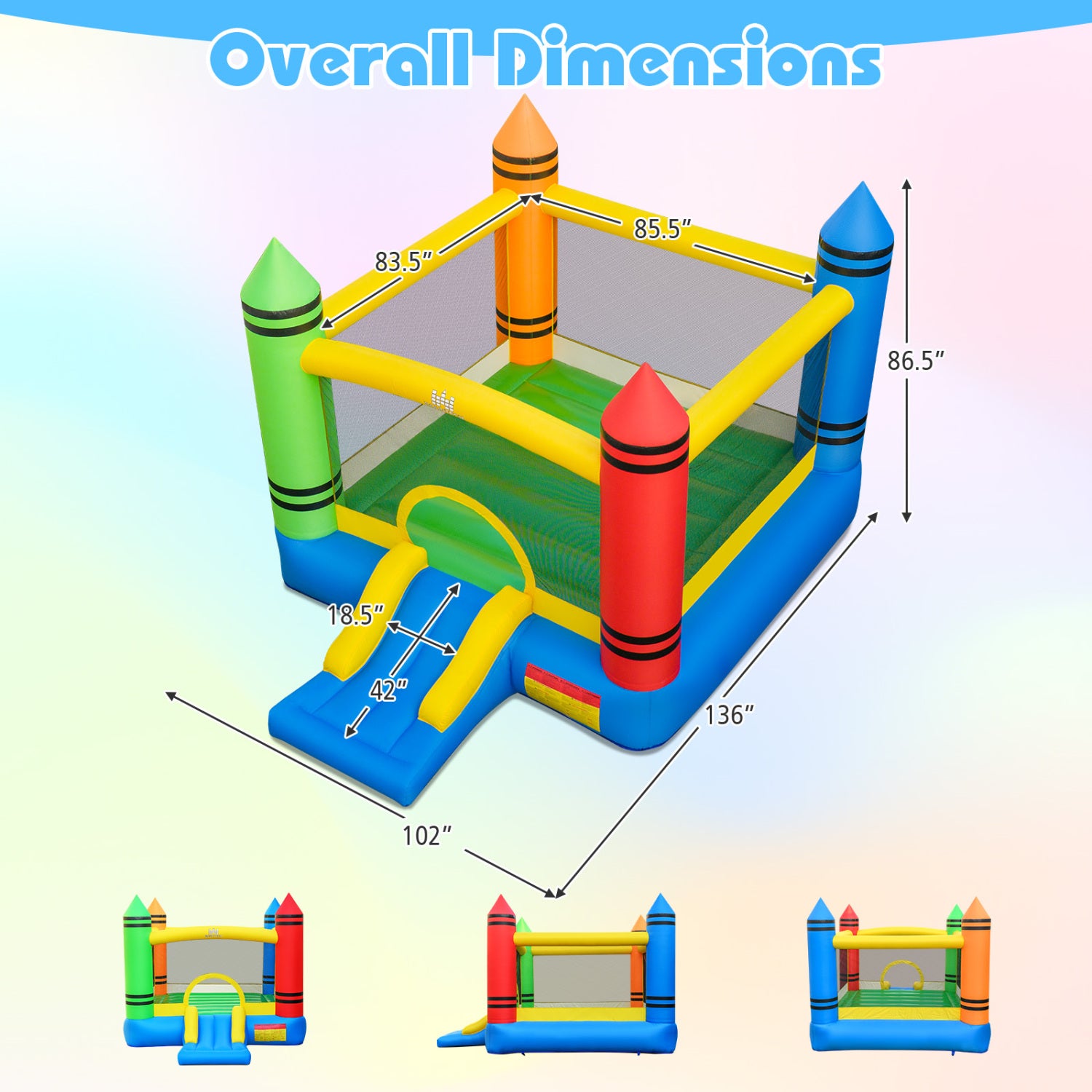 Kids Inflatable Bounce House With Slide, Ocean Balls Not Included Bounce House at Gallery Canada