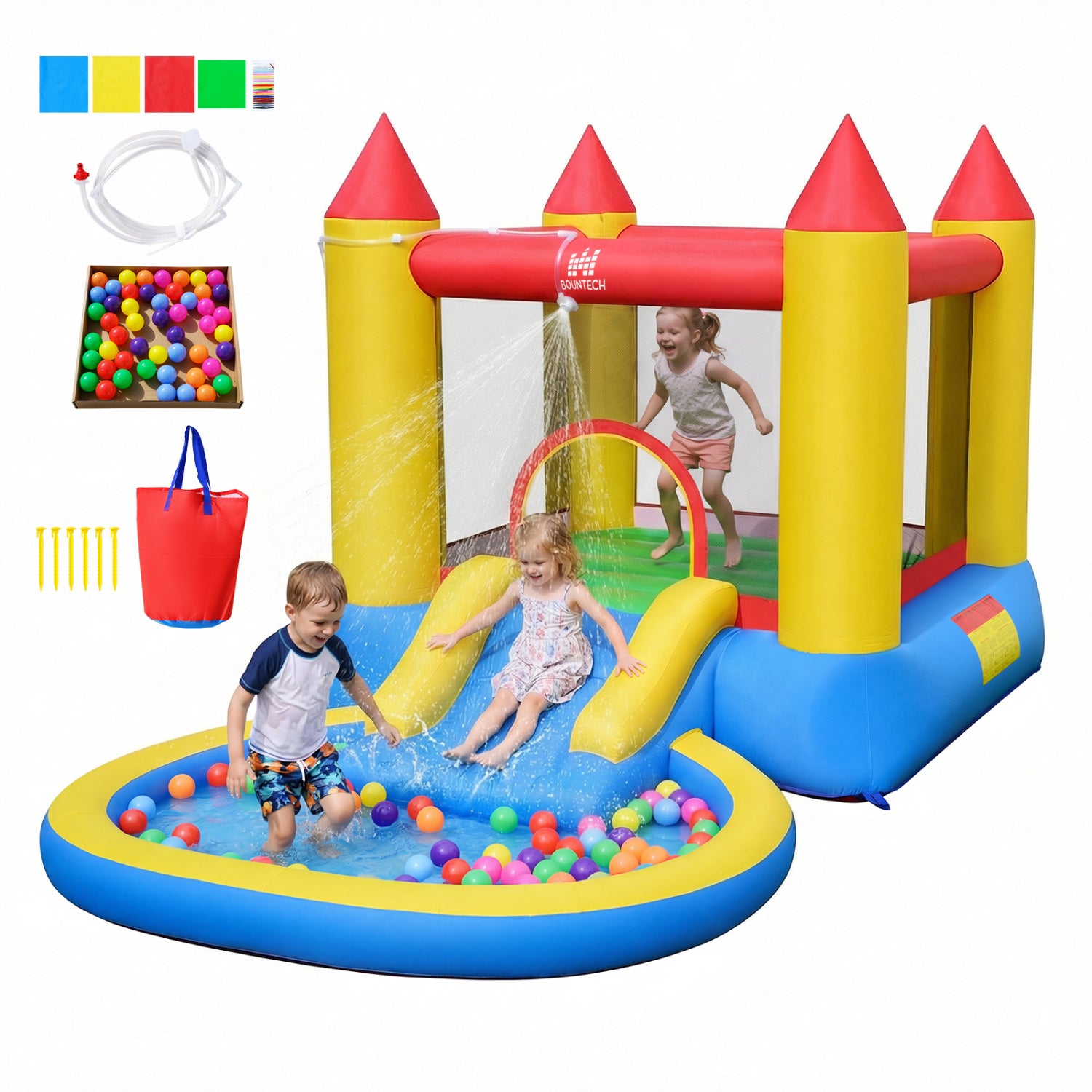 Kids Inflatable Bounce House Castle With Balls Pool And Bag Bounce House at Gallery Canada