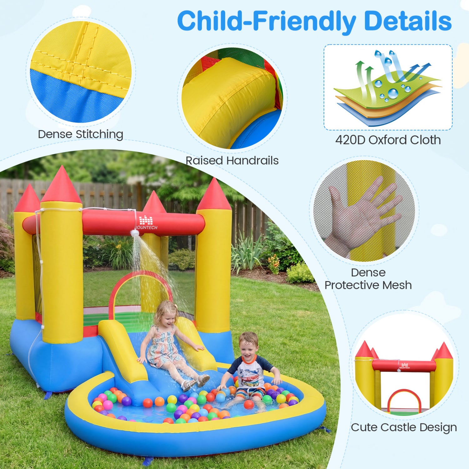 Kids Inflatable Bounce House Castle With Balls Pool And Bag Bounce House at Gallery Canada